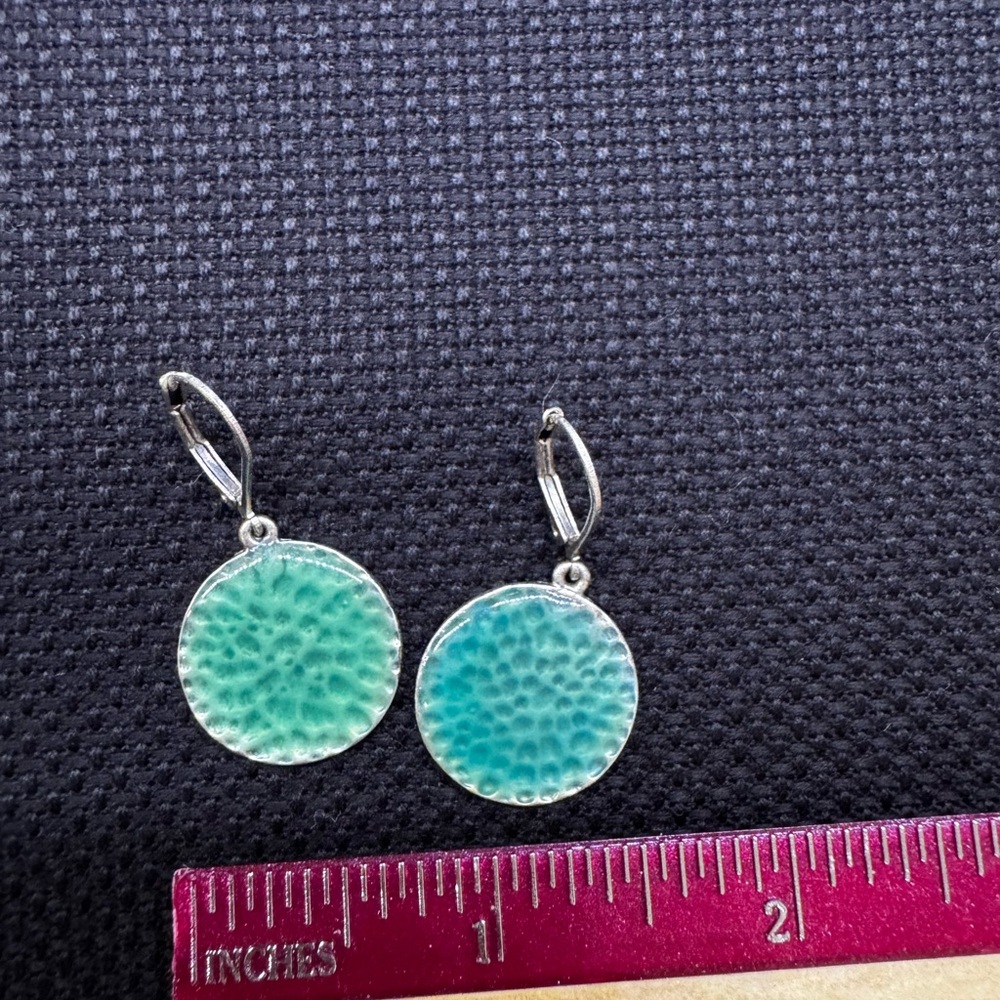 Elegant Silver and Aqua Dangle Earrings